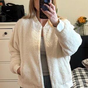 J. Crew Women's Off-White Teddy Jacket